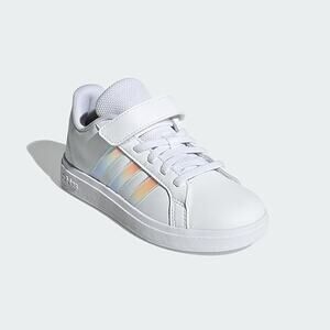 NWT Adidas Unisex Kids 4-7 Grand Court 2.0 Shoes, White-Size  5